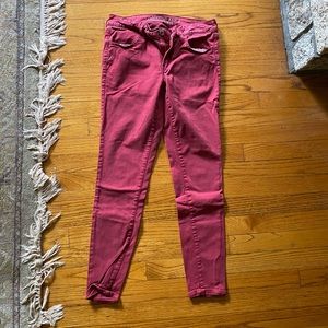 Red American eagle super stretch jegging